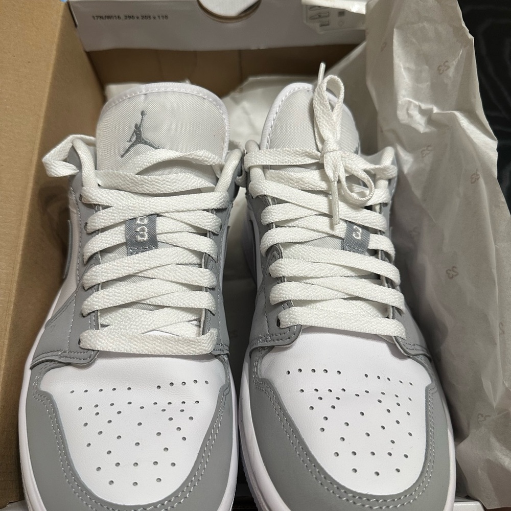 Jordan Women’s Low-Top Sneakers in White and Gray - Picture 2 of 4